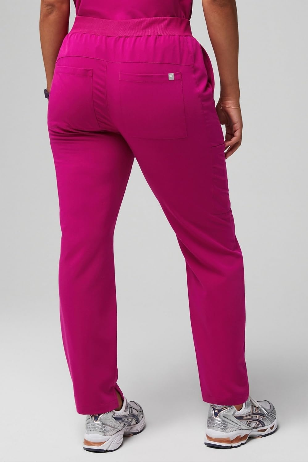 image:imageFabletics Womens Performance Scrub Pant MotionTech 4Way Stretch PocketPacked WrinkleResist SemiSlim FitHibiscus