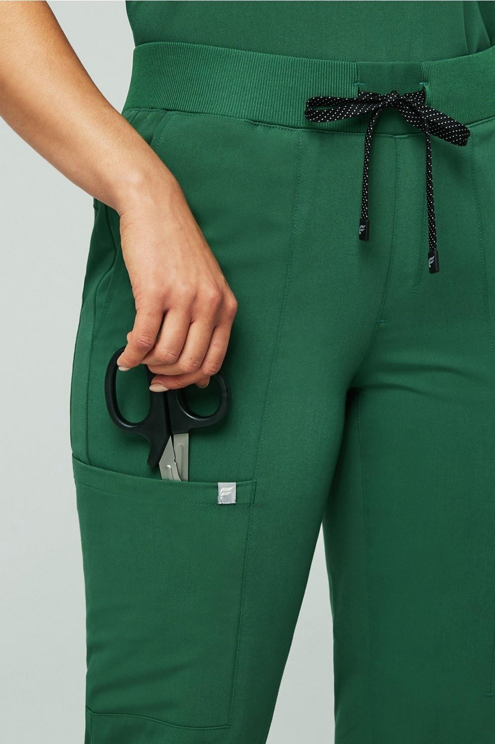 image:imageFabletics Womens Performance Scrub Pant MotionTech 4Way Stretch PocketPacked WrinkleResist SemiSlim FitHunter Green