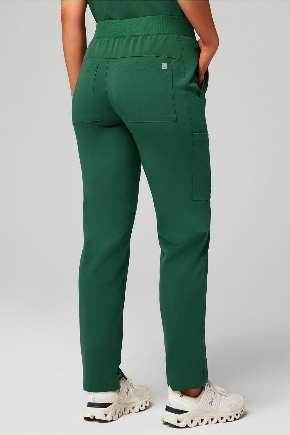 image:imageFabletics Womens Performance Scrub Pant MotionTech 4Way Stretch PocketPacked WrinkleResist SemiSlim FitHunter Green