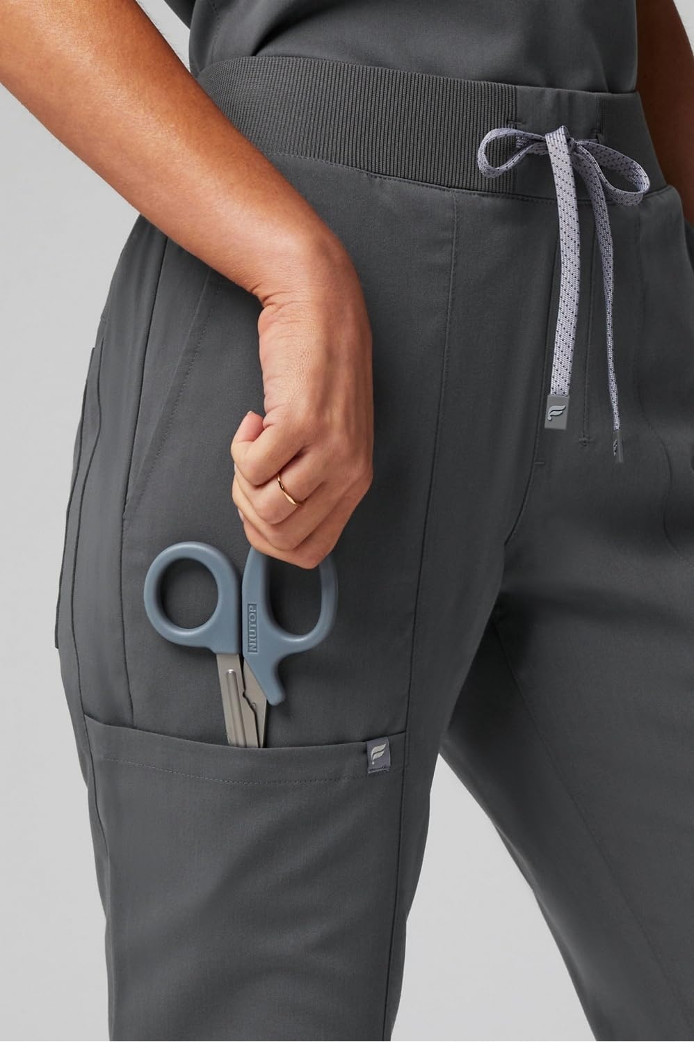 image:imageFabletics Womens Performance Scrub Pant MotionTech 4Way Stretch PocketPacked WrinkleResist SemiSlim FitOnyx