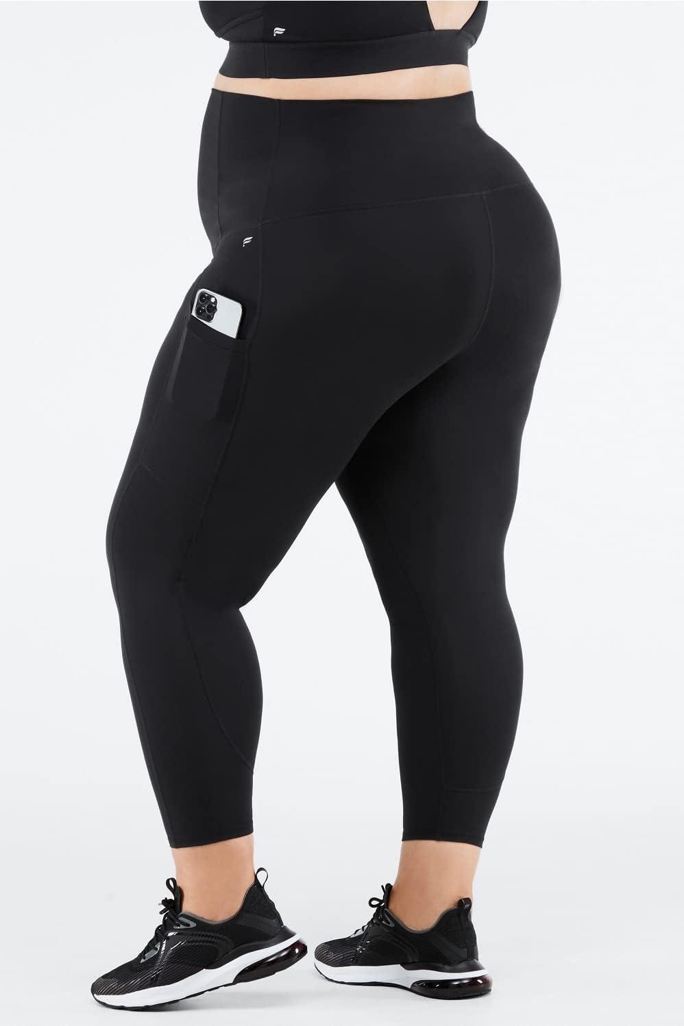 image:imageFabletics Womens PureLuxe HighWaisted Maternity 78 Legging Workout Yoga Light Compression Buttery SoftBlack
