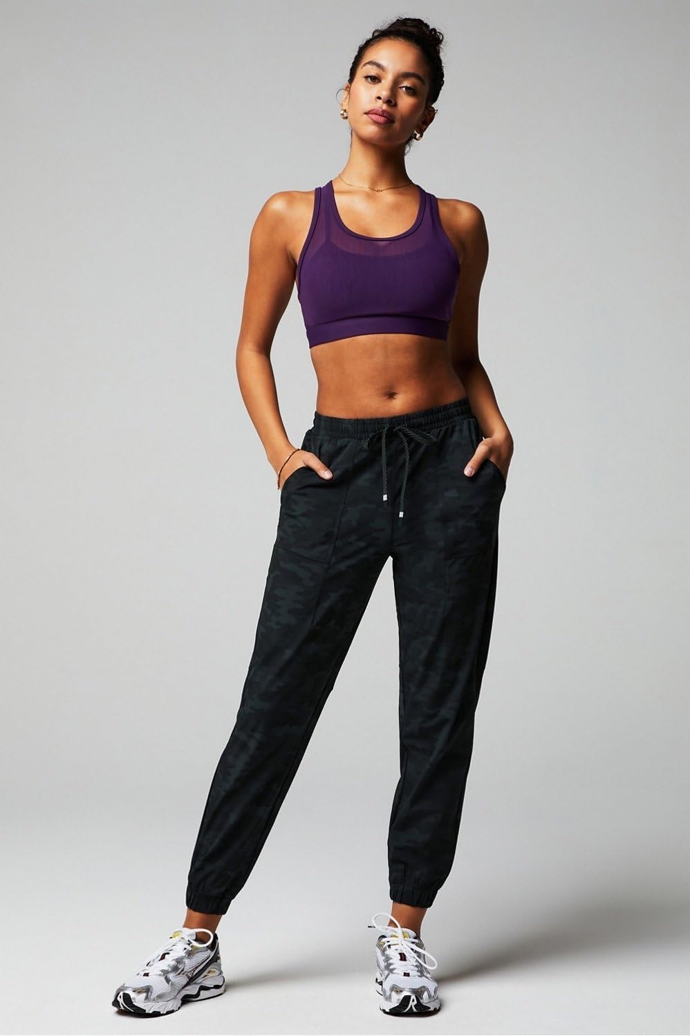 image:imageFabletics Womens The One Jogger QuickDry Hidden Pockets Zip Pockets UPF Protection AntiStink LightweightTonal Camo