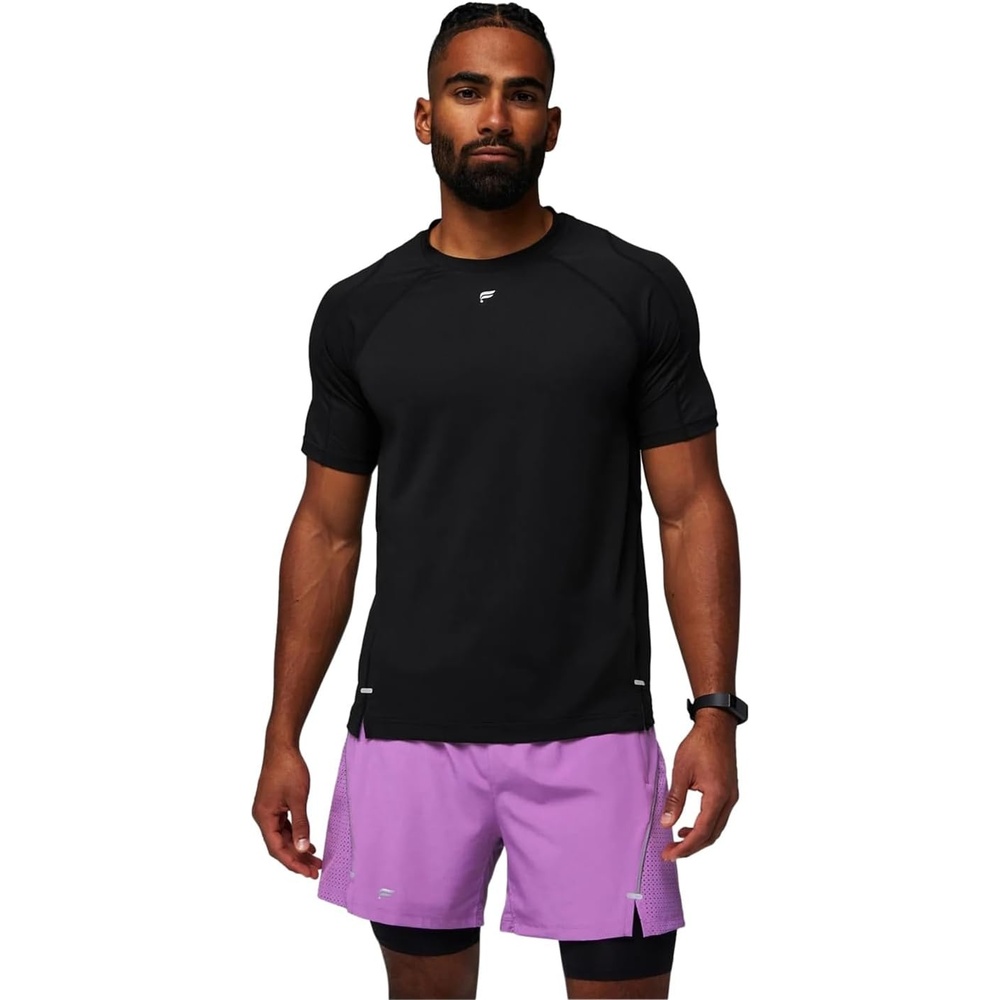 image:imageFabletics Mens The 02 Tee Performance Running Jogging Training Ultra Lightweight Reflective BreathableBlack