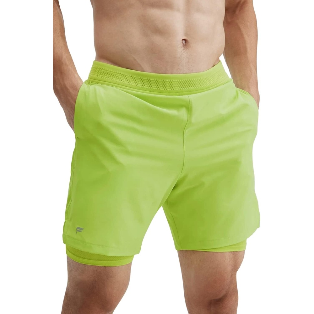 image:imageFabletics Mens The Fundamental Short Lined Workout Running Training Gym Yoga Ultra Lightweight AthleticVivid Lime