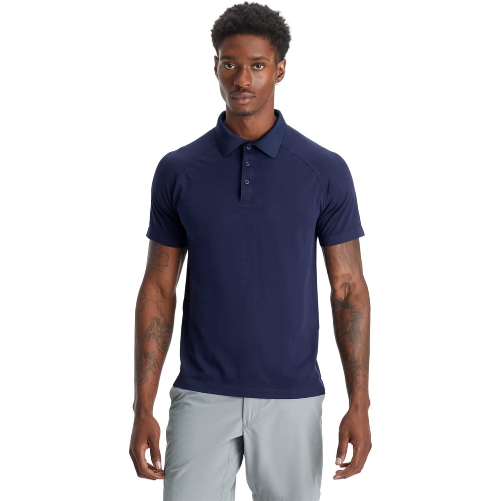 image:imageFabletics Mens The Training Day Polo Tennis Golf Performance Breathable 4Way StretchNavy
