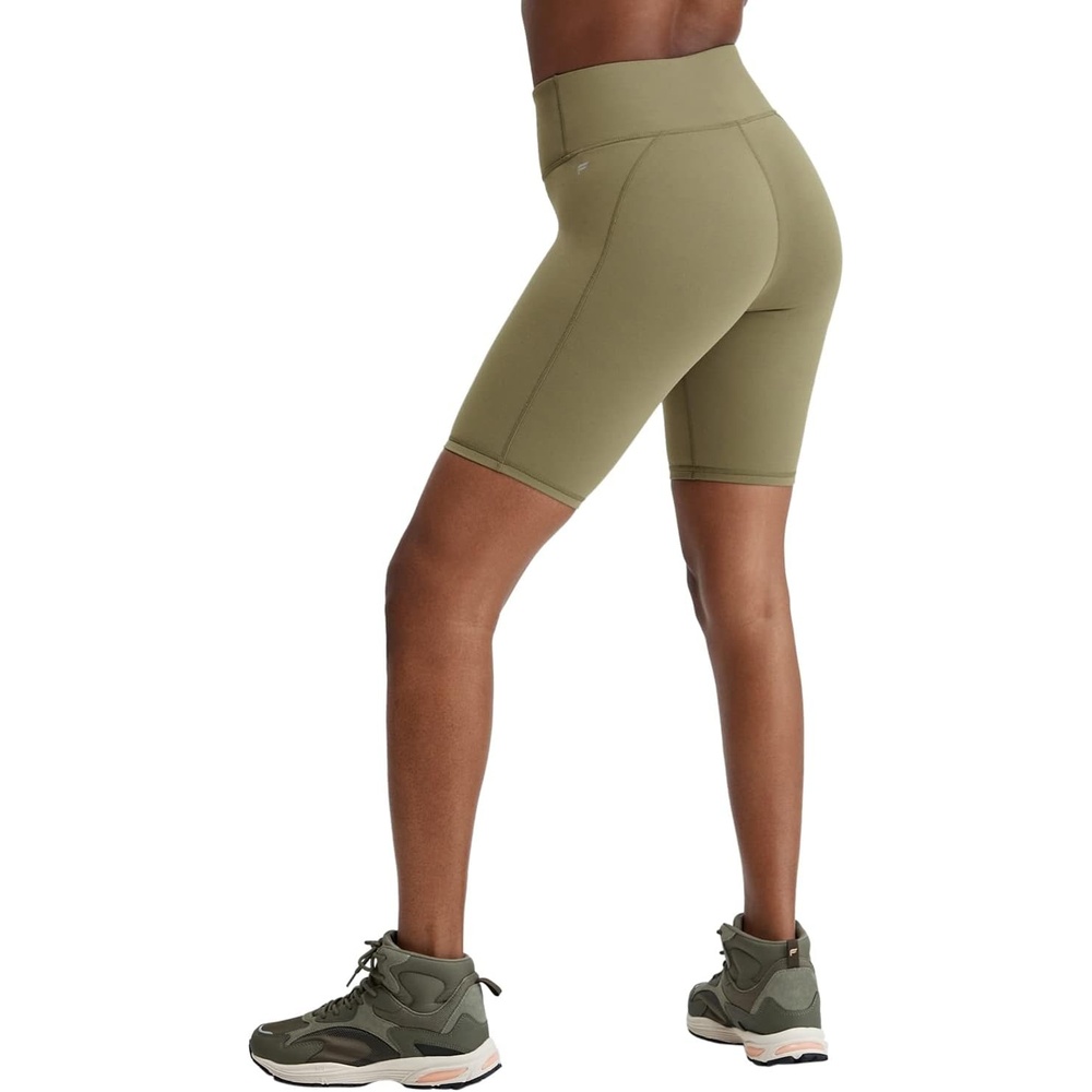 image:imageFabletics Womens Define PowerHold HighWaisted 9 Short Workout Running Spandex Maximum Compression FlatteringGreen