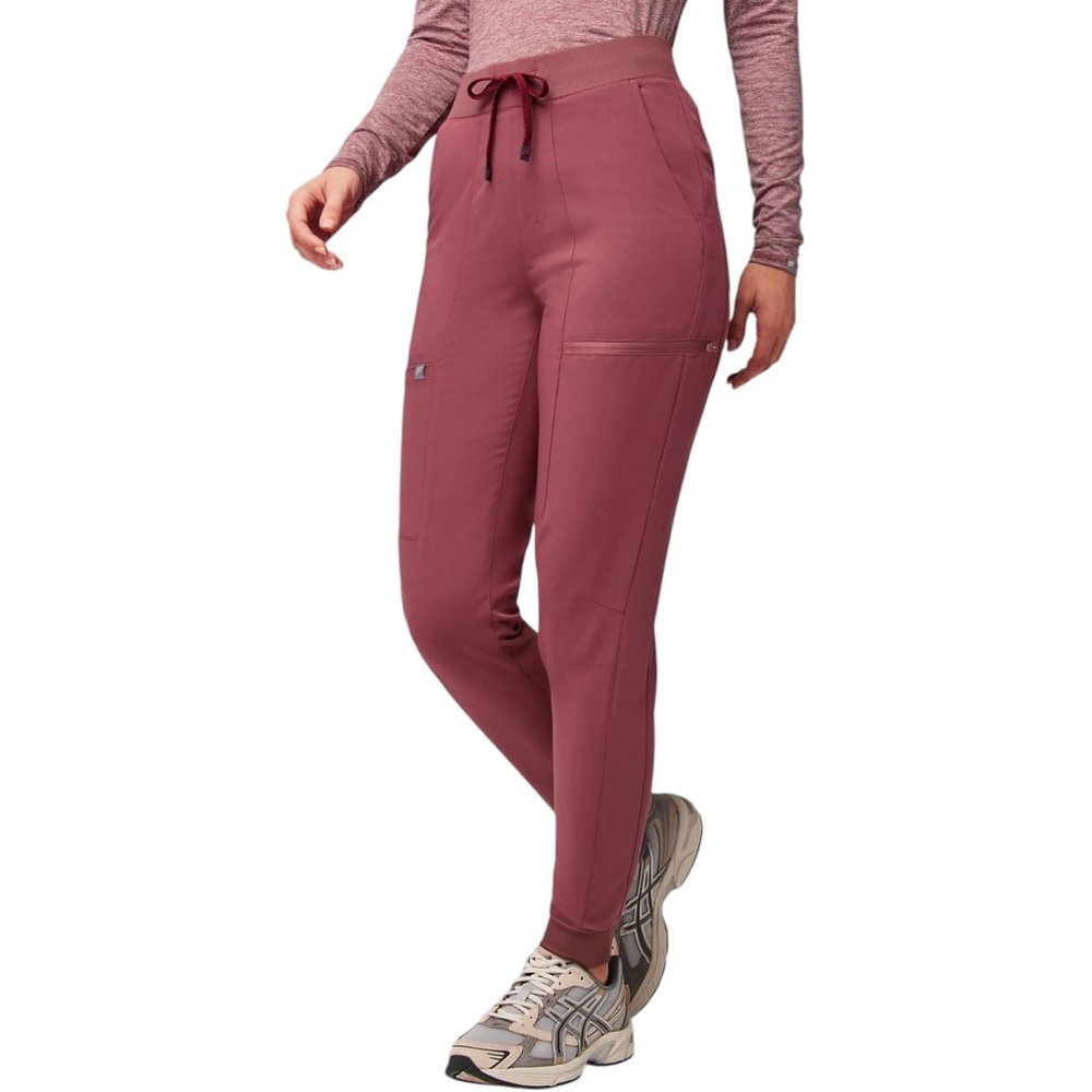 image:imageFabletics Womens High Rise Active Scrub Jogger MotionTech 4Way Stretch PocketPacked Lightweight SemiSlim FitMoonlight Mauve