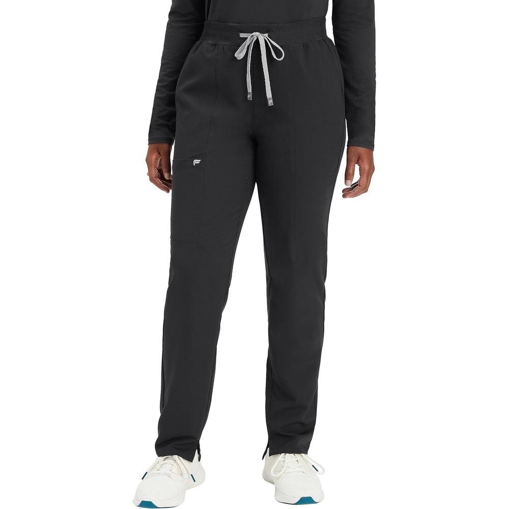 image:imageFabletics Womens Performance Scrub Pant MotionTech 4Way Stretch PocketPacked WrinkleResist SemiSlim FitBlack