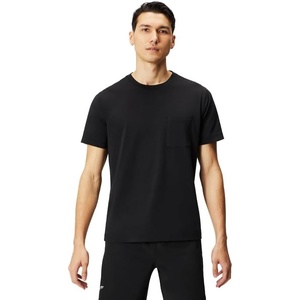 Fabletics Men’s The 24-7 Pocket Tee, Hybrid365 Fabric, Breathable, Sweat Wicking, Anti-Stink, 4-Way Stretch, Lightweight(Black)