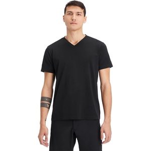 Fabletics Men’s The 24-7 V Neck Tee, Hybrid365 Fabric, Breathable, Sweat Wicking, Anti-Stink, 4-Way Stretch, Lightweight(Black)