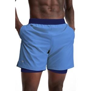 Fabletics Men’s The Fundamental Short (Lined), Workout, Running, Training, Gym, Yoga, Ultra Lightweight, Athletic(Classic Indigo/Deep Navy)