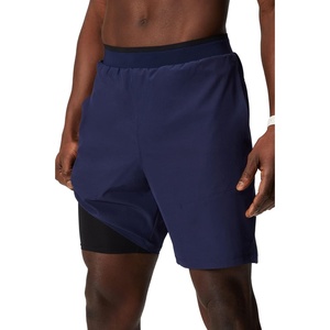 Fabletics Men’s The Fundamental Short (Lined), Workout, Running, Training, Gym, Yoga, Ultra Lightweight, Athletic(Deep Navy)
