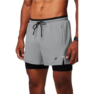 Fabletics Men’s The Kadence Short (Lined), Performance Running, Jogging, Training, Ultra Lightweight(Shadow Grey)