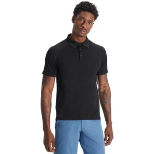 Fabletics Men’s The Training Day Polo, Tennis, Golf, Performance, Breathable, 4-Way Stretch(Black)