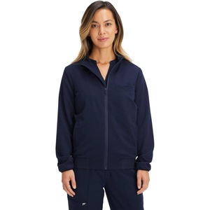 Fabletics Women’s Daily 3-Pocket Scrub Jacket – MotionTech, Lightweight, Breathable, Wrinkle-Resist, Semi-Slim Fit(Navy)