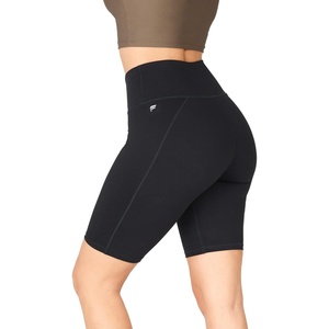 Fabletics Women’s Define PowerHold® High-Waisted 9” Short, Workout, Running, Spandex, Maximum Compression, Flattering(Black)