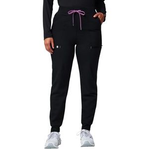 Fabletics Women’s High Rise Active Scrub Jogger – MotionTech, 4-Way Stretch, Pocket-Packed, Lightweight, Semi-Slim Fit(Black/Lilac)