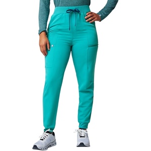Fabletics Women’s High Rise Active Scrub Jogger – MotionTech, 4-Way Stretch, Pocket-Packed, Lightweight, Semi-Slim Fit(Blue Lagoon)