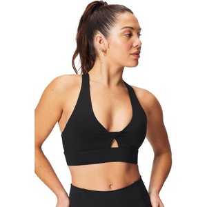 Fabletics Women’s Oasis Twist Sports Bra, Workout, Yoga, Athletic, Fitness(Black)
