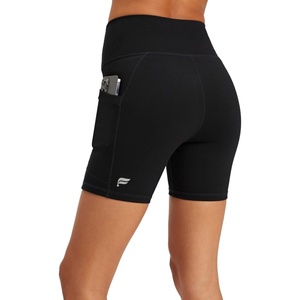 Fabletics Women’s On-The-Go PowerHold® Ultra HW 6” Short, Maximum Compression, Flattering(Black)