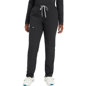 Fabletics Women’s Performance Scrub Pant – MotionTech, 4-Way Stretch, Pocket-Packed, Wrinkle-Resist, Semi-Slim Fit(Black)