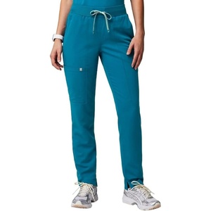 Fabletics Women’s Performance Scrub Pant – MotionTech, 4-Way Stretch, Pocket-Packed, Wrinkle-Resist, Semi-Slim Fit(Caribbean Blue)
