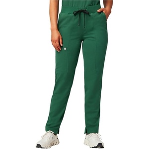 Fabletics Women’s Performance Scrub Pant – MotionTech, 4-Way Stretch, Pocket-Packed, Wrinkle-Resist, Semi-Slim Fit(Hunter Green)