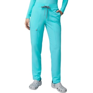 Fabletics Women’s Performance Scrub Pant – MotionTech, 4-Way Stretch, Pocket-Packed, Wrinkle-Resist, Semi-Slim Fit(Seaside)
